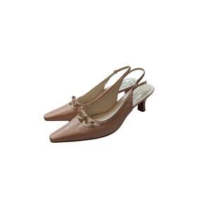 Gianni Bini Blush Pink Slingback Kitten Heels Size 8.5 Balletcore Coquette Soft